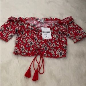 NWT Forever21 floral crop top